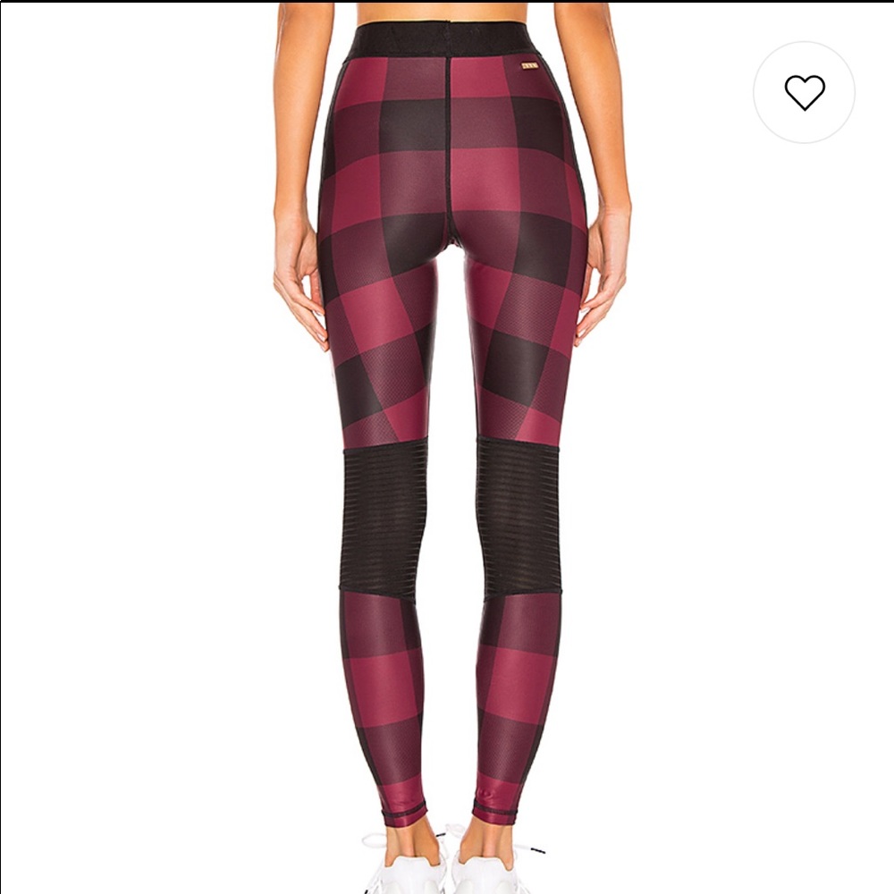NEW • Alala • Harley Plaid Moto Leggings Pink - Picture 4 of 8